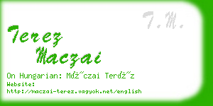 terez maczai business card